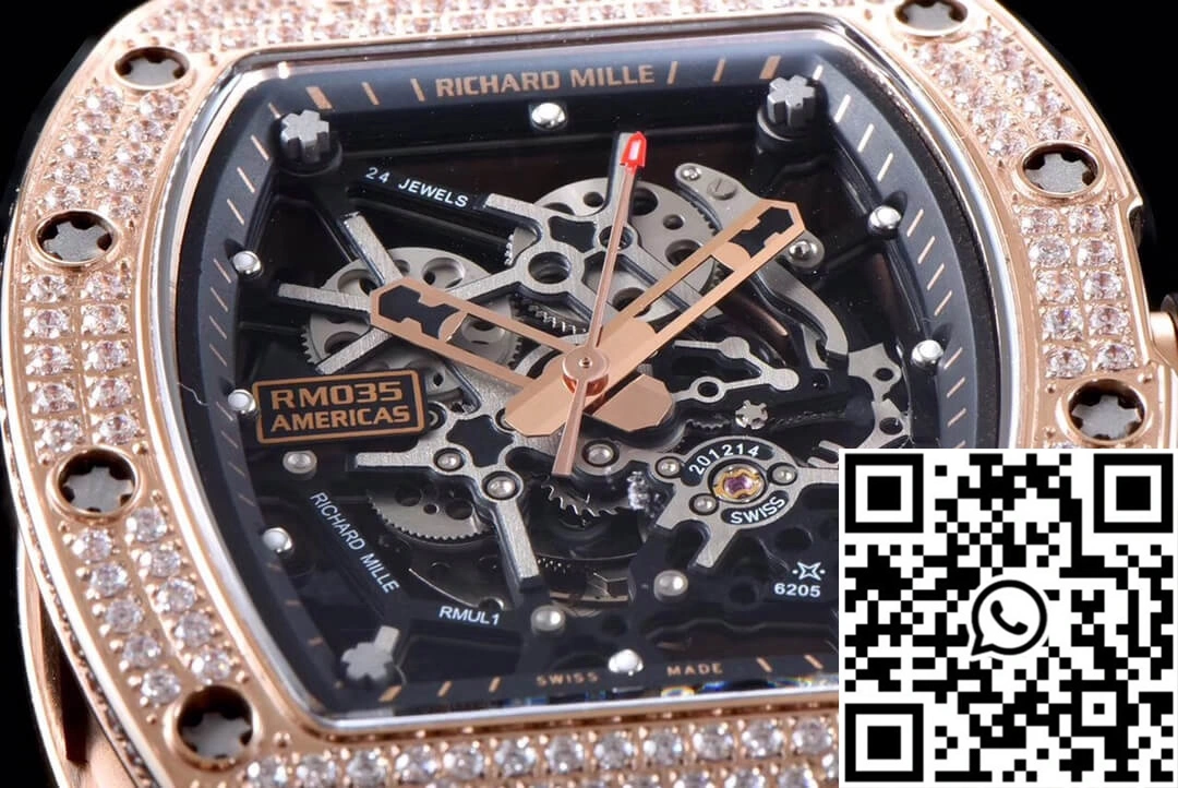 Richard Mille RM035 Americas KV Factory Rose Gold Diamond Case