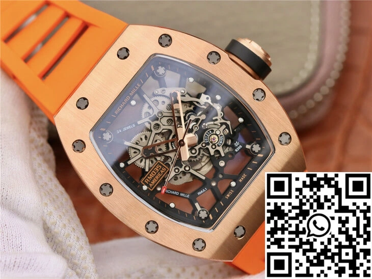 Richard Mille RM035 Americas KV Factory Rose Gold Orange Strap