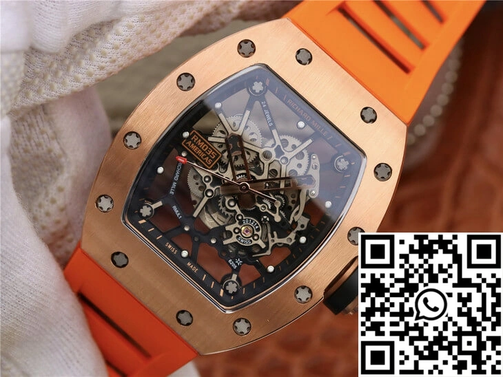 Richard Mille RM035 Americas KV Factory Rose Gold Orange Strap
