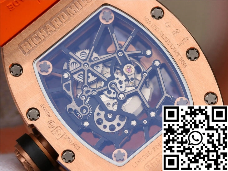 Richard Mille RM035 Americas KV Factory Rose Gold Orange Strap