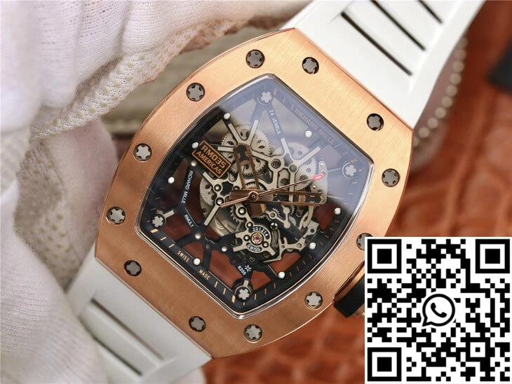 Richard Mille RM035 Americas KV Factory Rose Gold White Strap