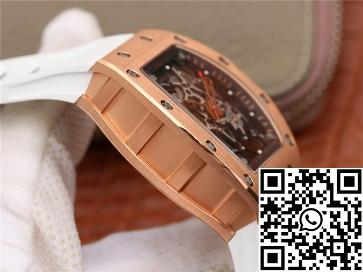 Richard Mille RM035 Americas KV Factory Rose Gold White Strap