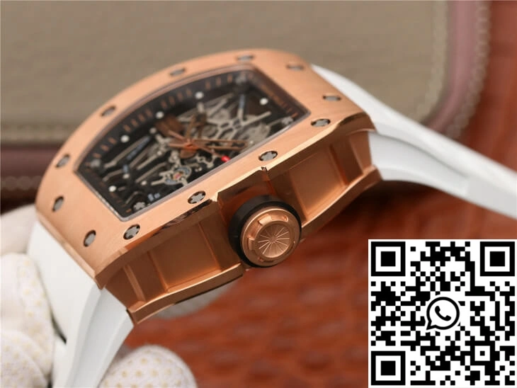 Richard Mille RM035 Americas KV Factory Rose Gold White Strap