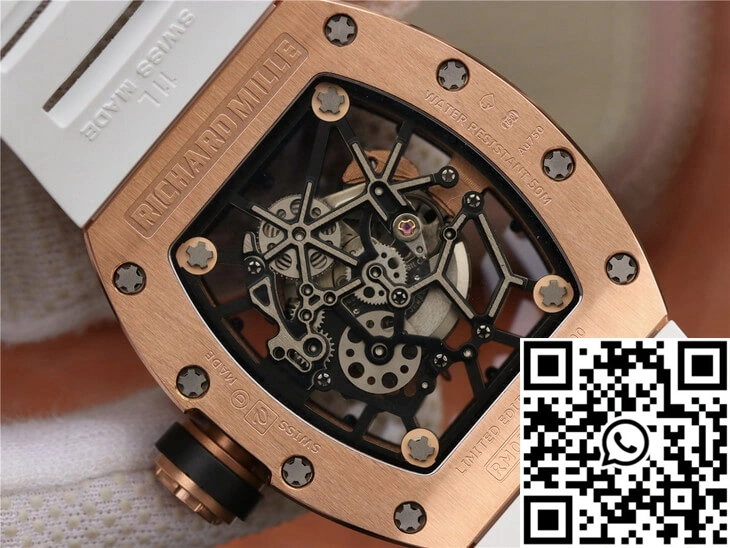 Richard Mille RM035 Americas KV Factory Rose Gold White Strap