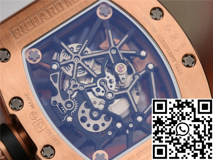 Richard Mille RM035 Americas KV Factory Rose Gold White Strap