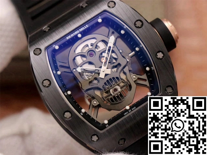 Richard Mille RM052-01 ZF Factory Black Ceramic Grey Skull Dial