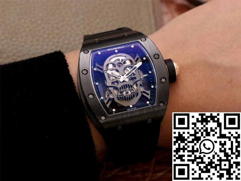 Richard Mille RM052-01 ZF Factory Black Ceramic Grey Skull Dial