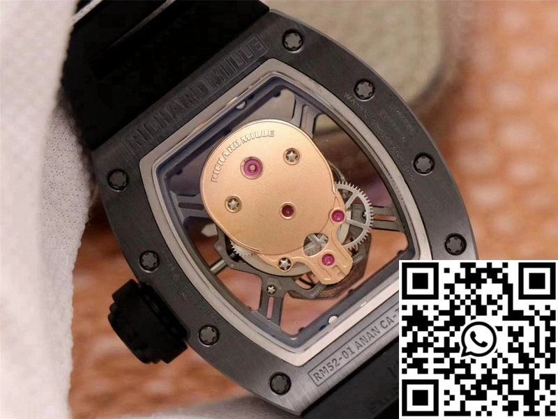 Richard Mille RM052-01 ZF Factory Black Ceramic Rose Gold Skull Dial