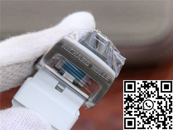 Richard Mille RM055 KV Factory Ceramic White Rubber Strap