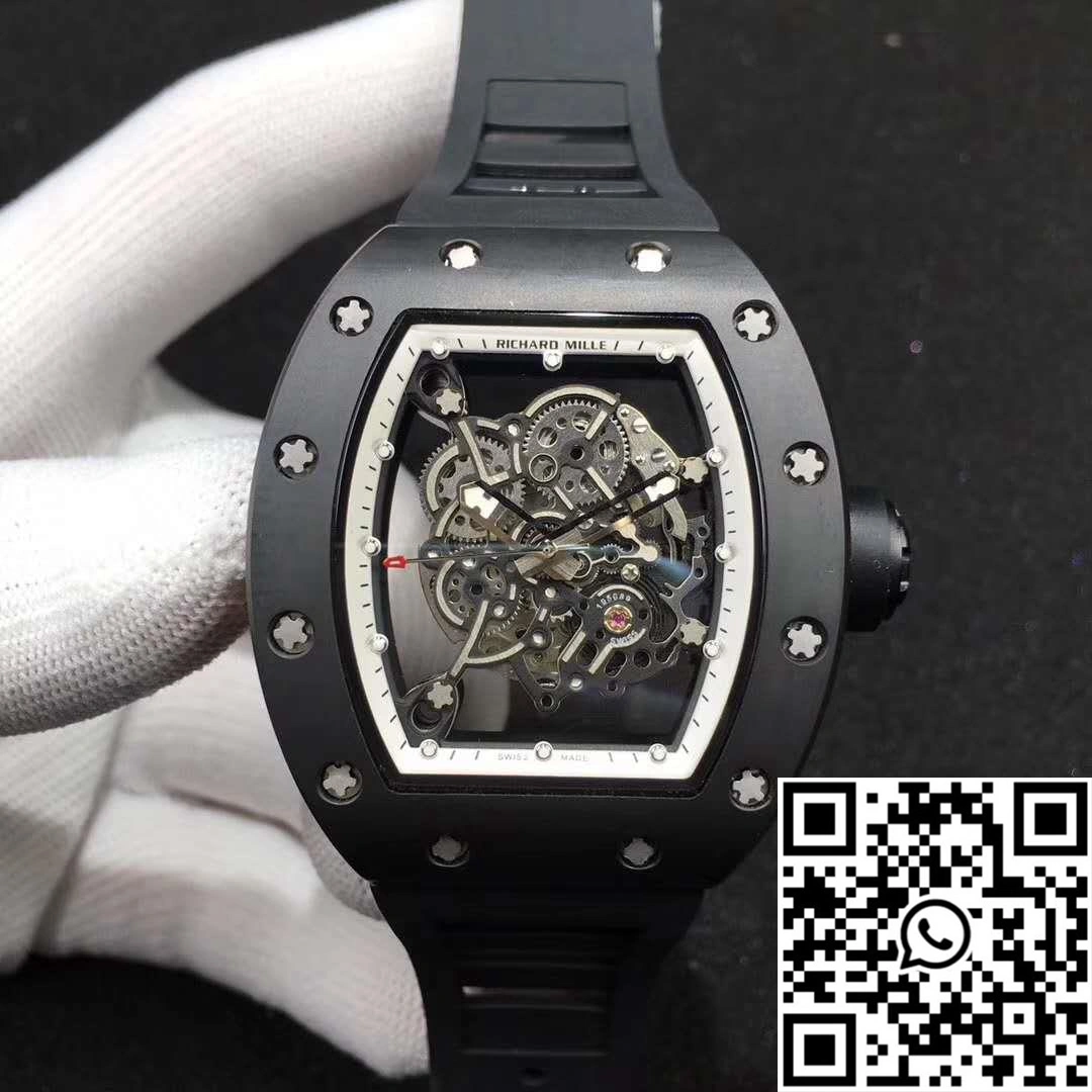 Richard Mille RM055 KV Factory Ceramic White Skeleton Dial