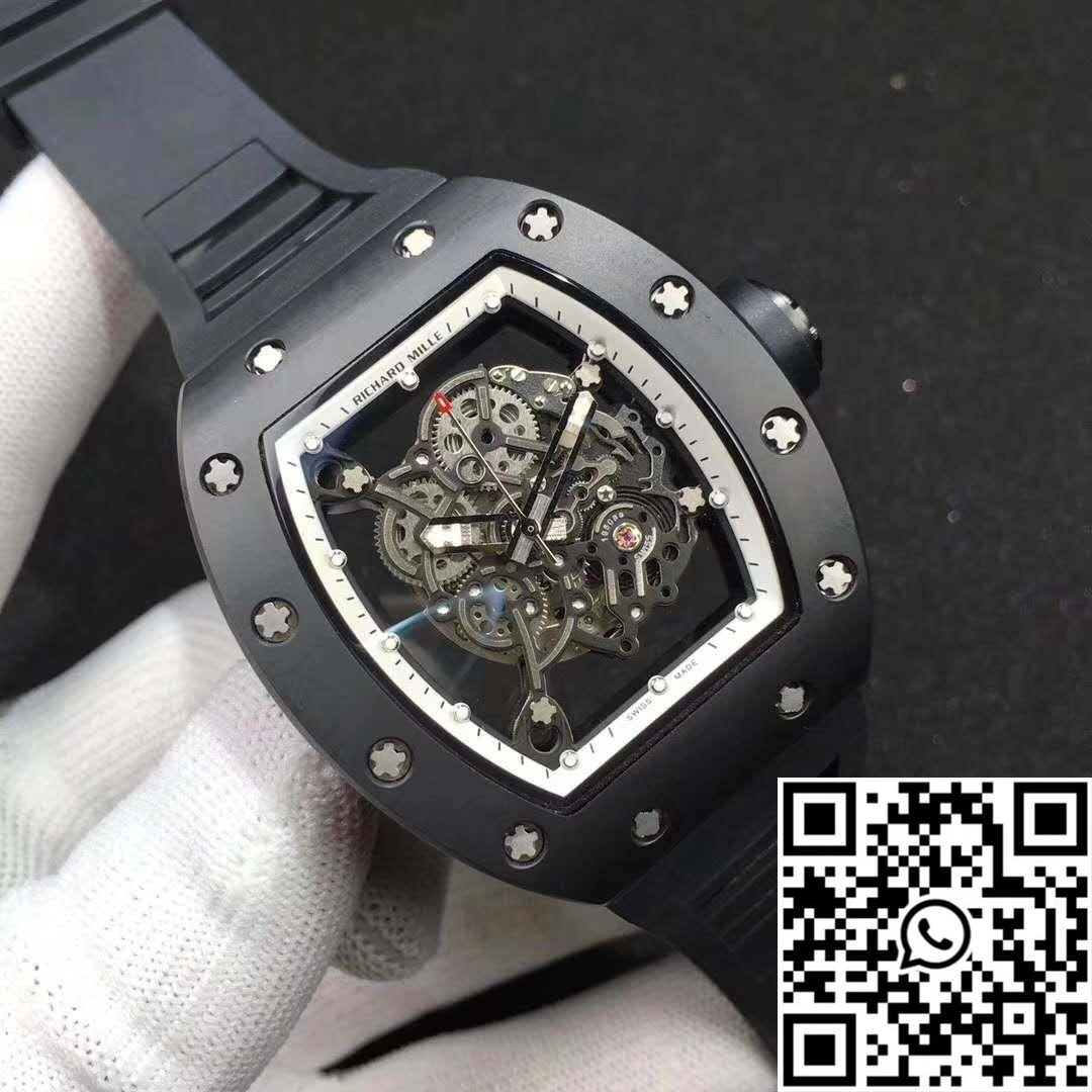 Richard Mille RM055 KV Factory Ceramic White Skeleton Dial