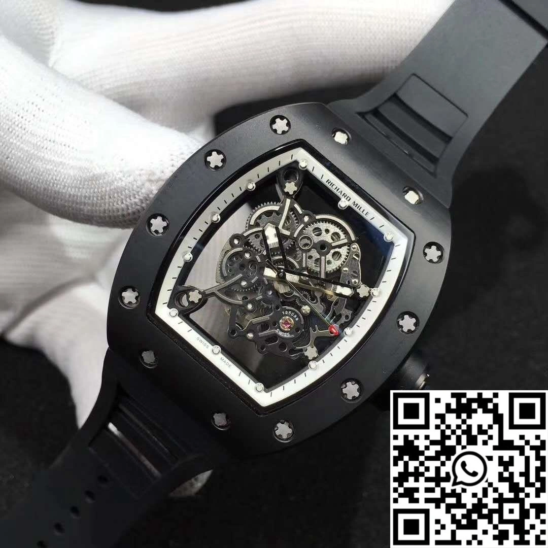 Richard Mille RM055 KV Factory Ceramic White Skeleton Dial