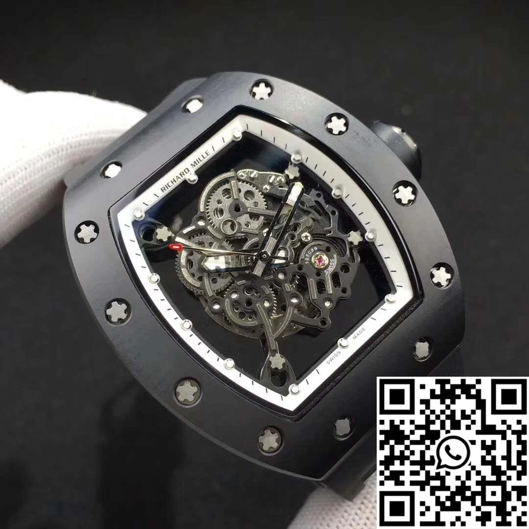 Richard Mille RM055 KV Factory Ceramic White Skeleton Dial