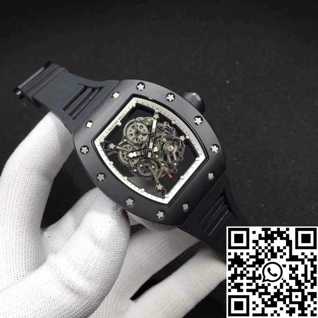 Richard Mille RM055 KV Factory Ceramic White Skeleton Dial