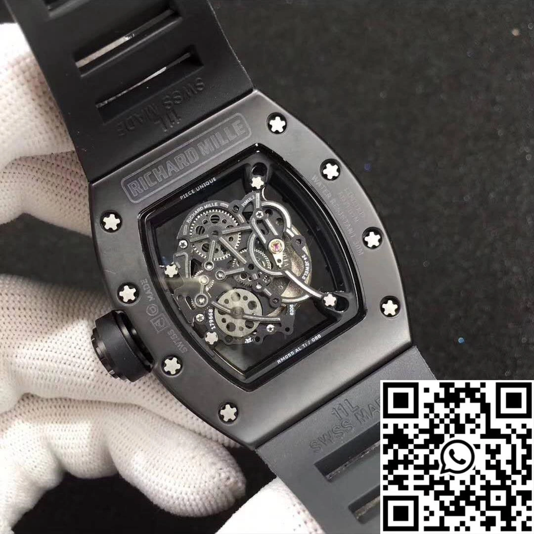 Richard Mille RM055 KV Factory Ceramic White Skeleton Dial