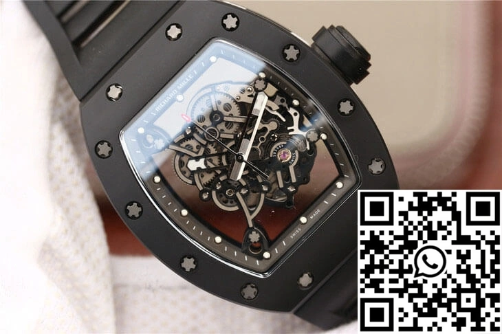 Richard Mille RM055 KV Factory Ceramics Black Strap