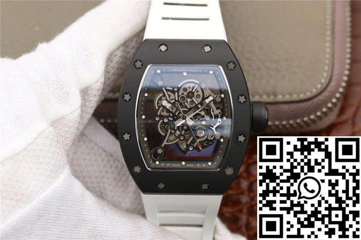 Richard Mille RM055 KV Factory Ceramics White Strap