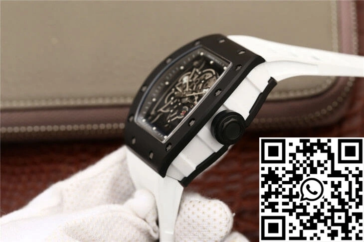 Richard Mille RM055 KV Factory Ceramics White Strap