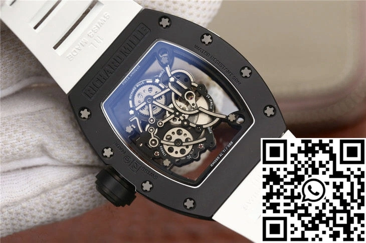 Richard Mille RM055 KV Factory Ceramics White Strap