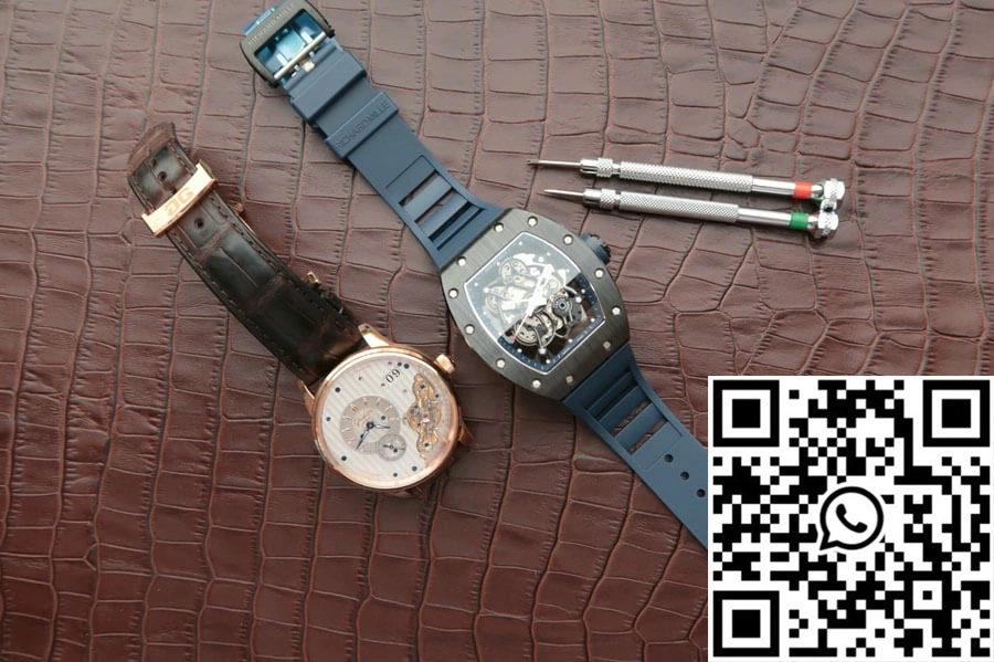Richard Mille RM055 KV Factory Dark Blue Rubber Strap