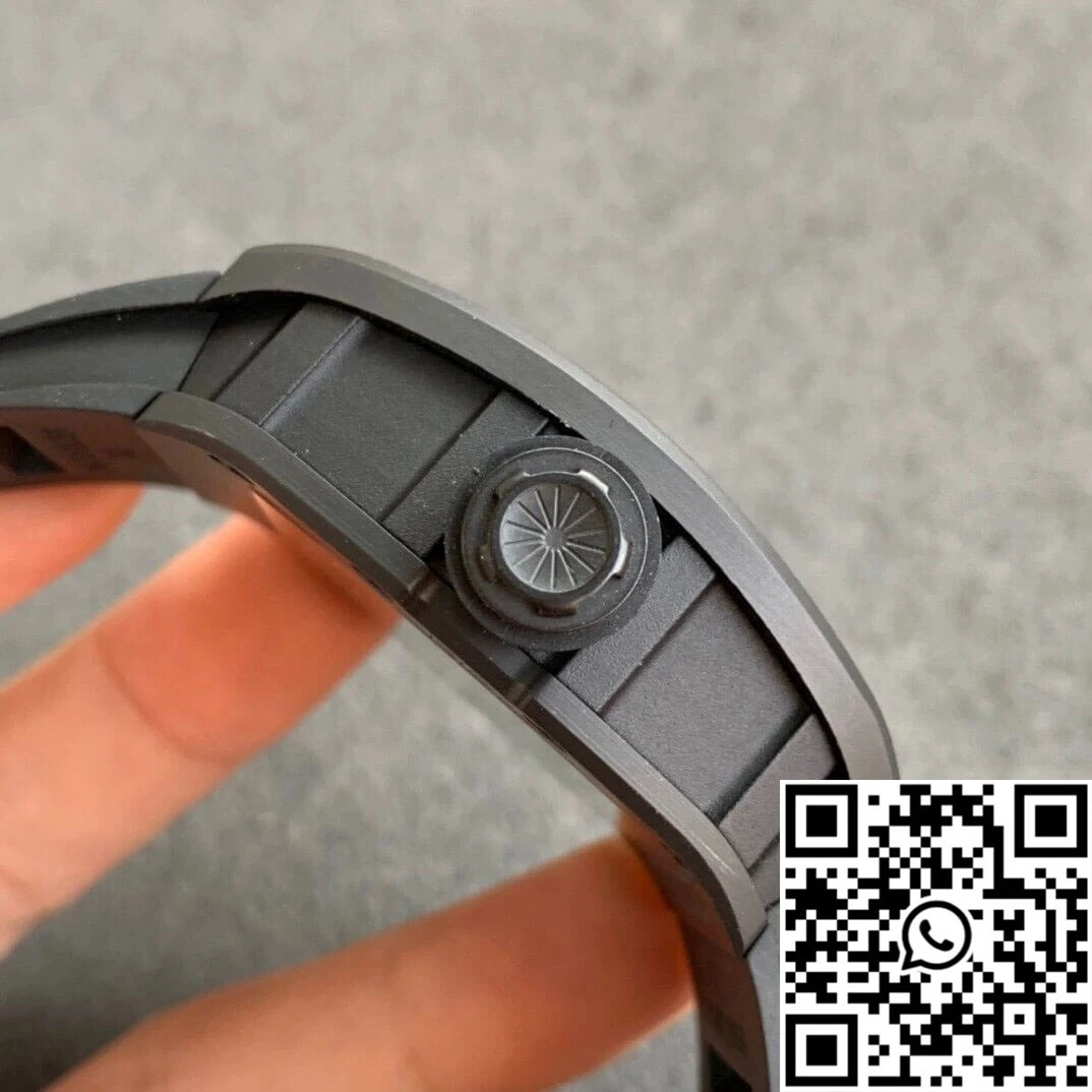 Richard Mille RM055 KV Factory V2 Black Ceramic Rubber Strap