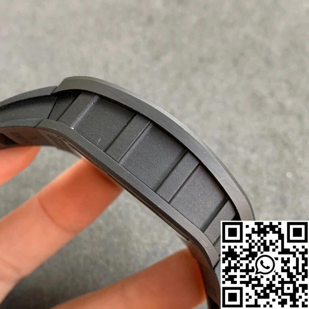Richard Mille RM055 KV Factory V2 Black Ceramic Rubber Strap