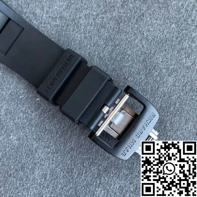 Richard Mille RM055 KV Factory V2 Carbon Fiber Black Rubber Strap