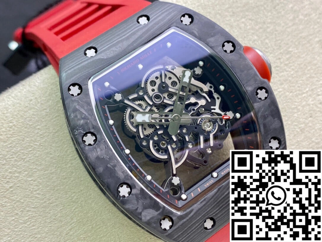 Richard Mille RM055 KV Factory V2 Carbon Fiber Red Strap
