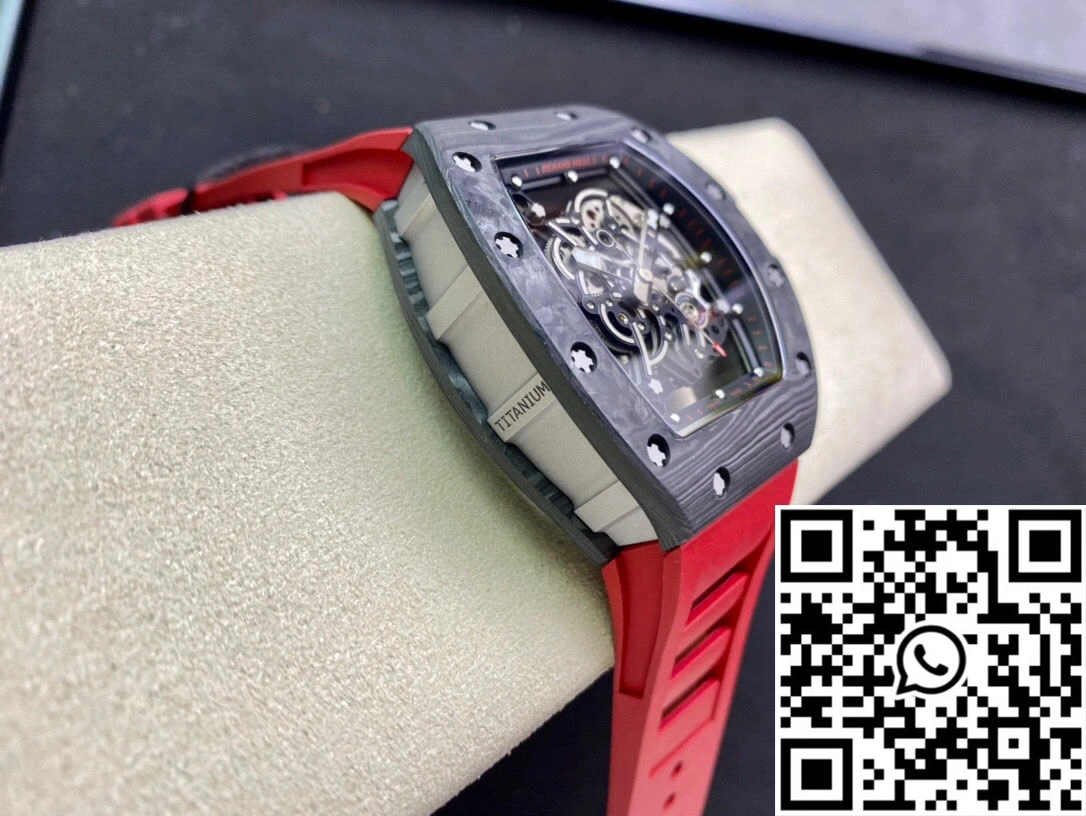 Richard Mille RM055 KV Factory V2 Carbon Fiber Red Strap