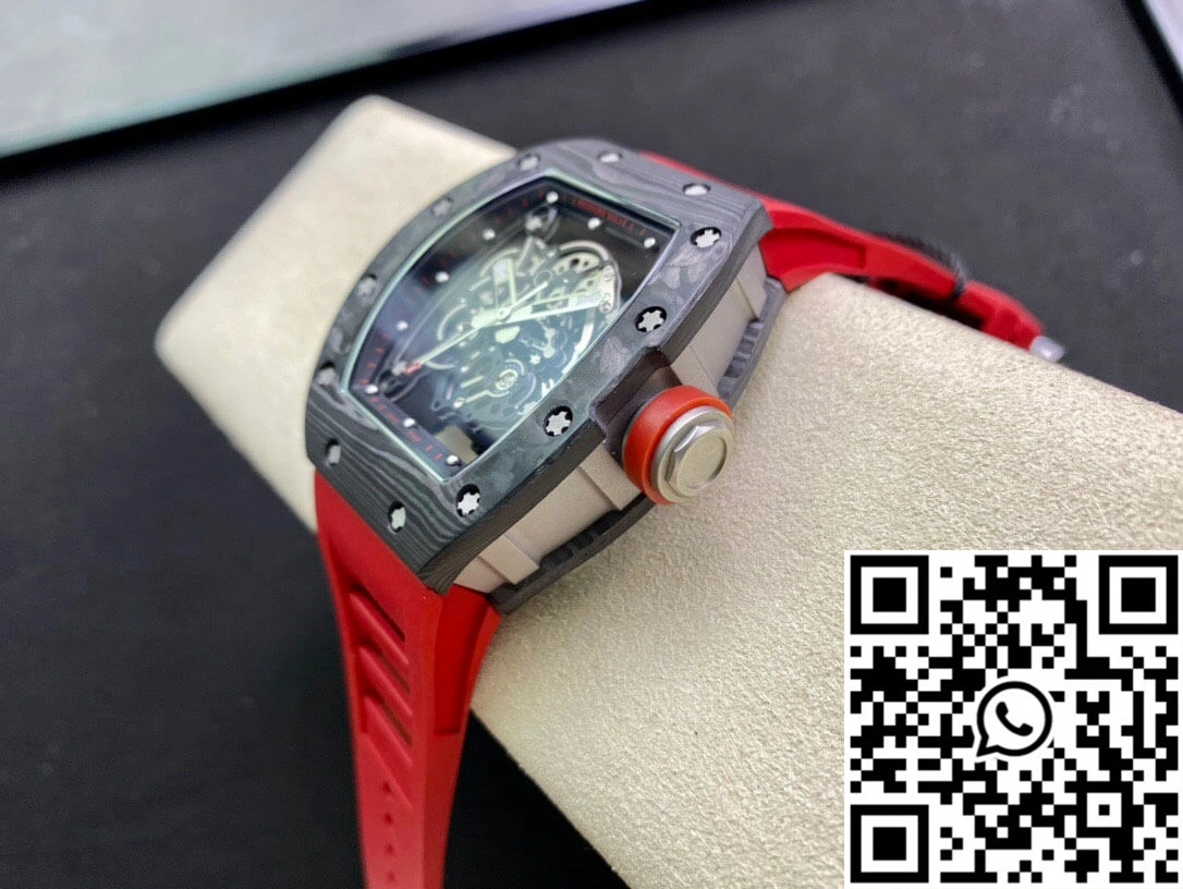 Richard Mille RM055 KV Factory V2 Carbon Fiber Red Strap