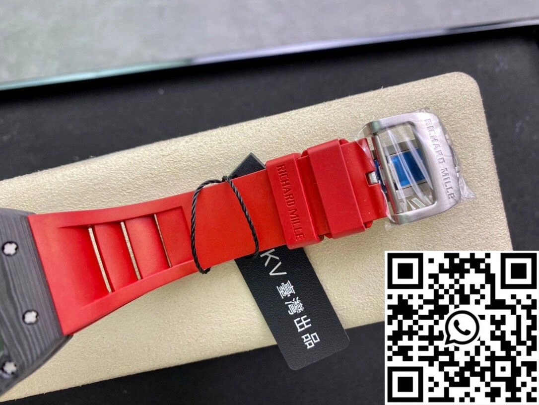 Richard Mille RM055 KV Factory V2 Carbon Fiber Red Strap