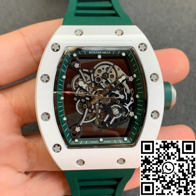 Richard Mille RM055 KV Factory V2 Green Rubber Strap
