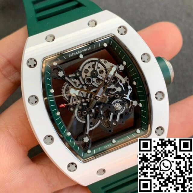 Richard Mille RM055 KV Factory V2 Green Rubber Strap