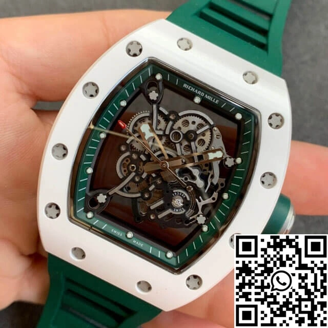 Richard Mille RM055 KV Factory V2 Green Rubber Strap