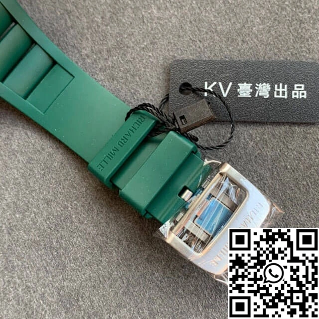 Richard Mille RM055 KV Factory V2 Green Rubber Strap