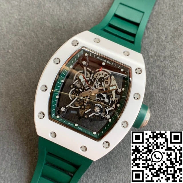 Richard Mille RM055 KV Factory V2 Green Rubber Strap