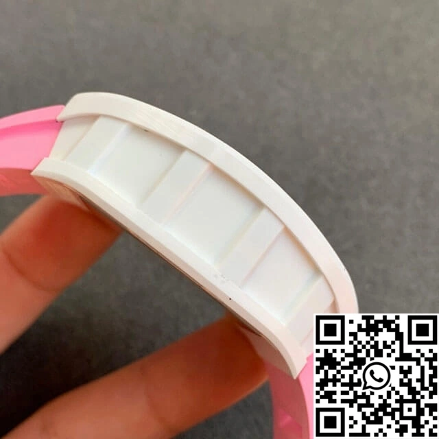 Richard Mille RM055 KV Factory V2 Pink Rubber Strap