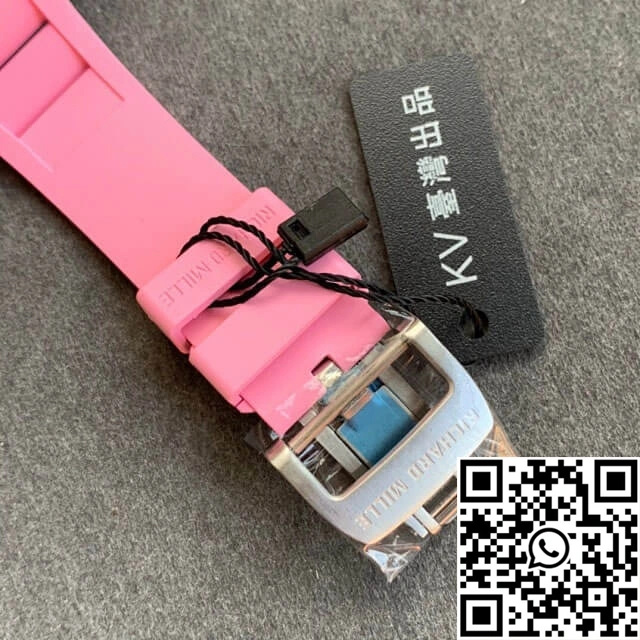 Richard Mille RM055 KV Factory V2 Pink Rubber Strap