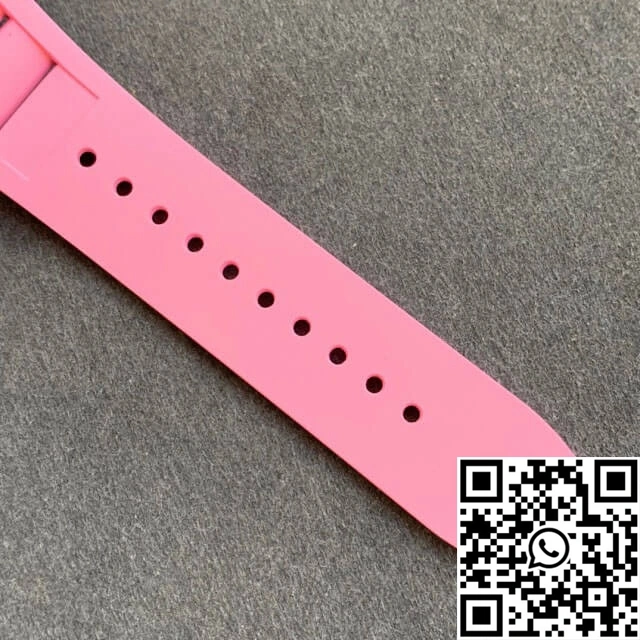 Richard Mille RM055 KV Factory V2 Pink Rubber Strap