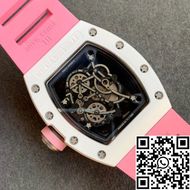 Richard Mille RM055 KV Factory V2 Pink Rubber Strap