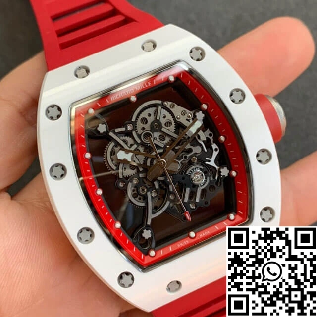 Richard Mille RM055 KV Factory V2 Red Rubber Strap