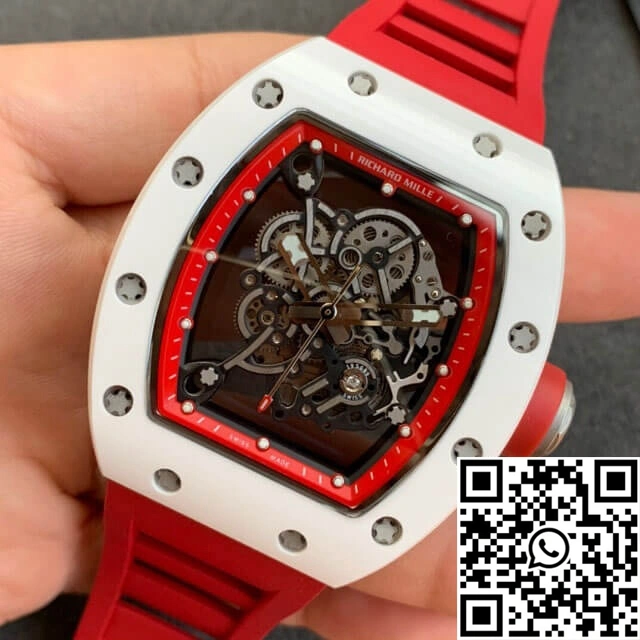 Richard Mille RM055 KV Factory V2 Red Rubber Strap
