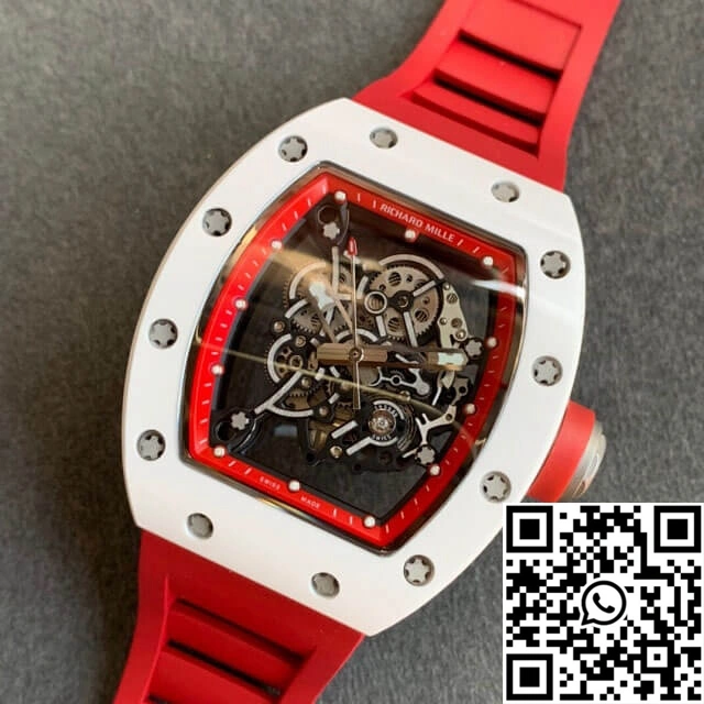 Richard Mille RM055 KV Factory V2 Red Rubber Strap