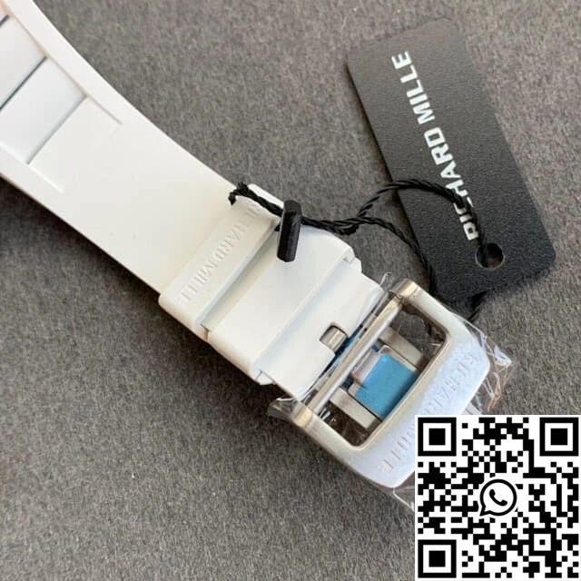 Richard Mille RM055 KV Factory V2 White Ceramic Case Rubber Strap