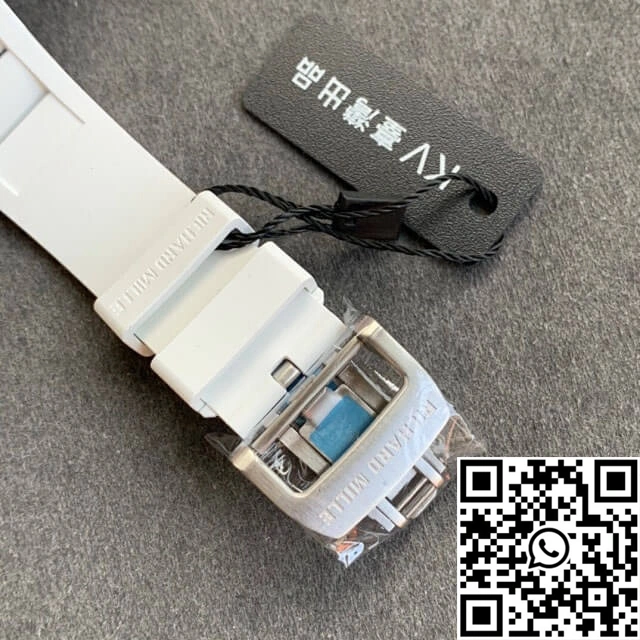 Richard Mille RM055 KV Factory V2 White Rubber Strap