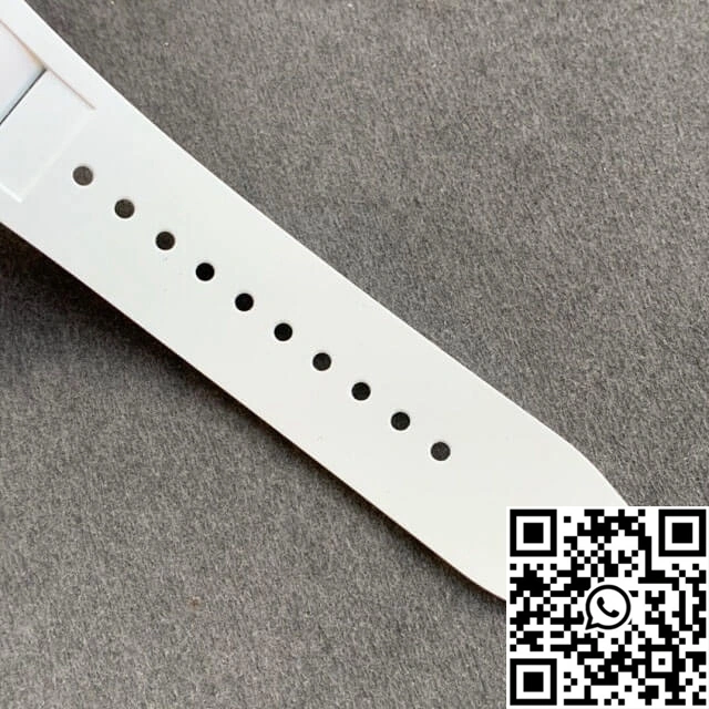 Richard Mille RM055 KV Factory V2 White Rubber Strap
