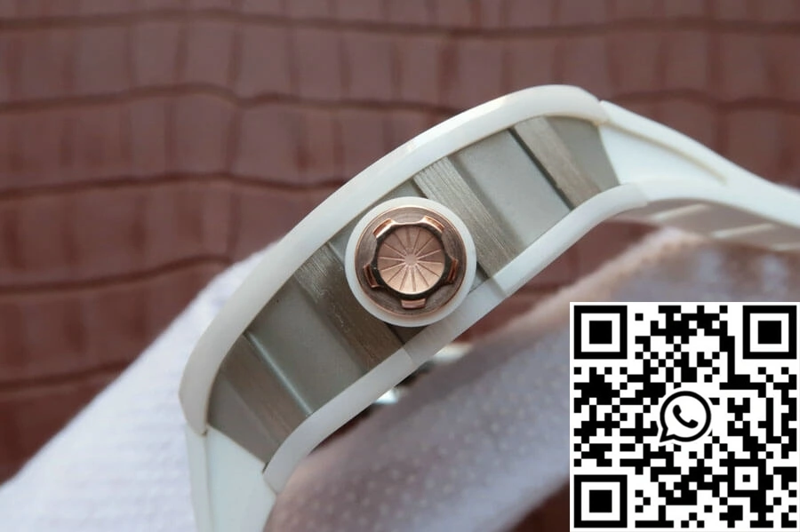 Richard Mille RM055 KV Factory White Ceramic Rubber Strap