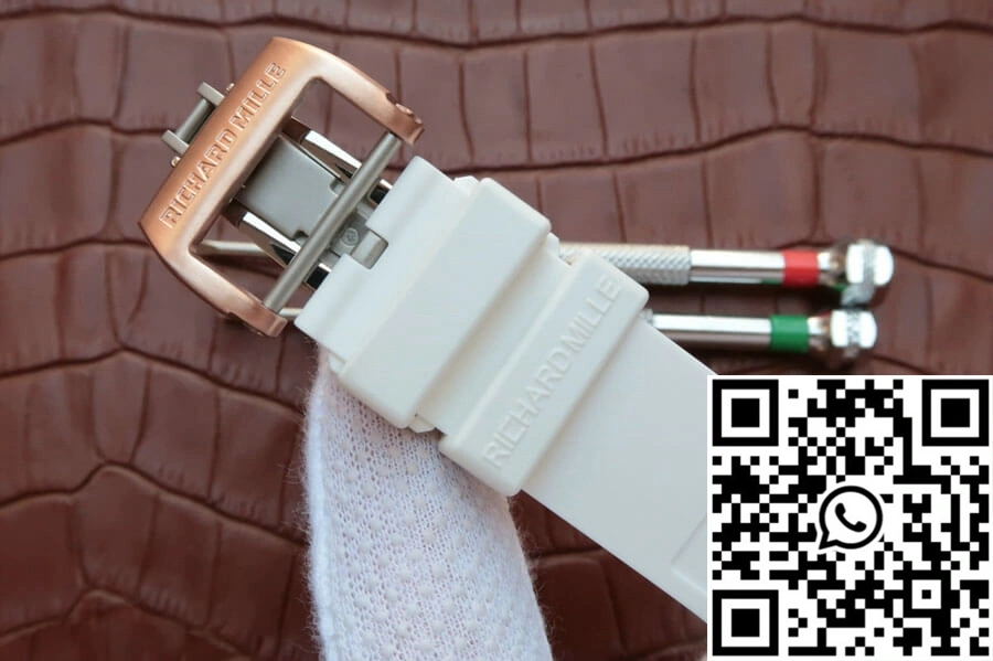 Richard Mille RM055 KV Factory White Ceramic Rubber Strap