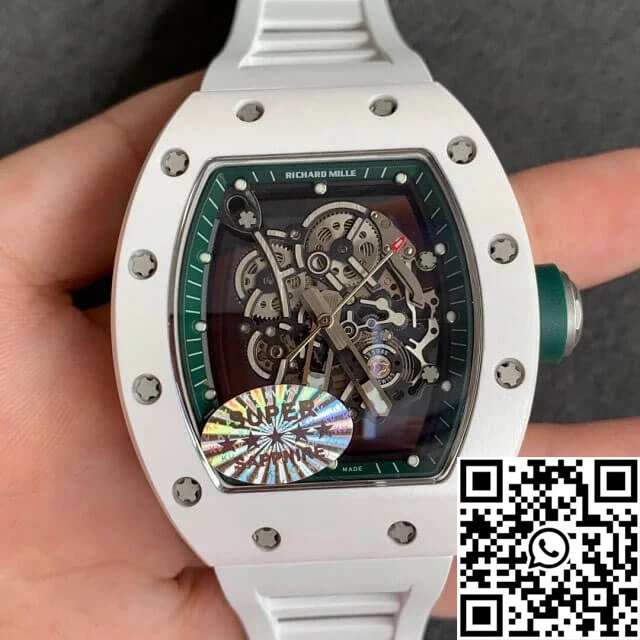 Richard Mille RM055 KV Factory White Ceramic Skeleton Dial