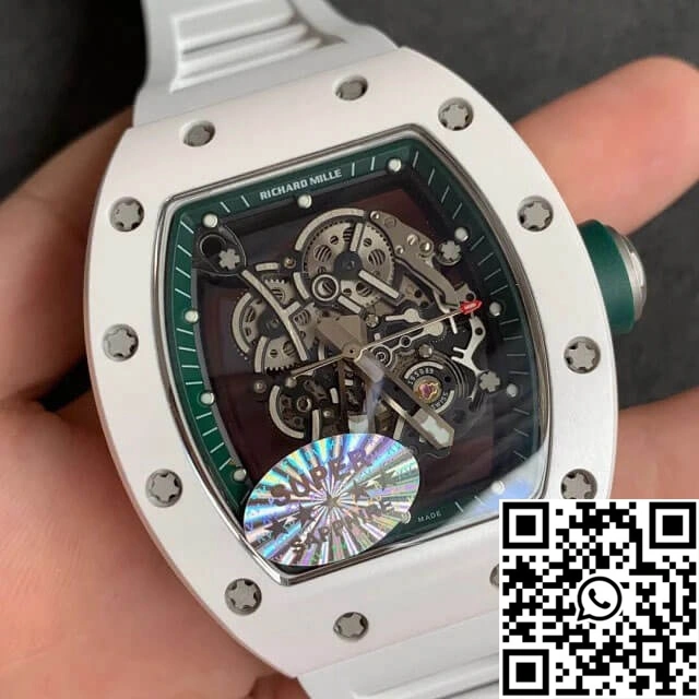 Richard Mille RM055 KV Factory White Ceramic Skeleton Dial